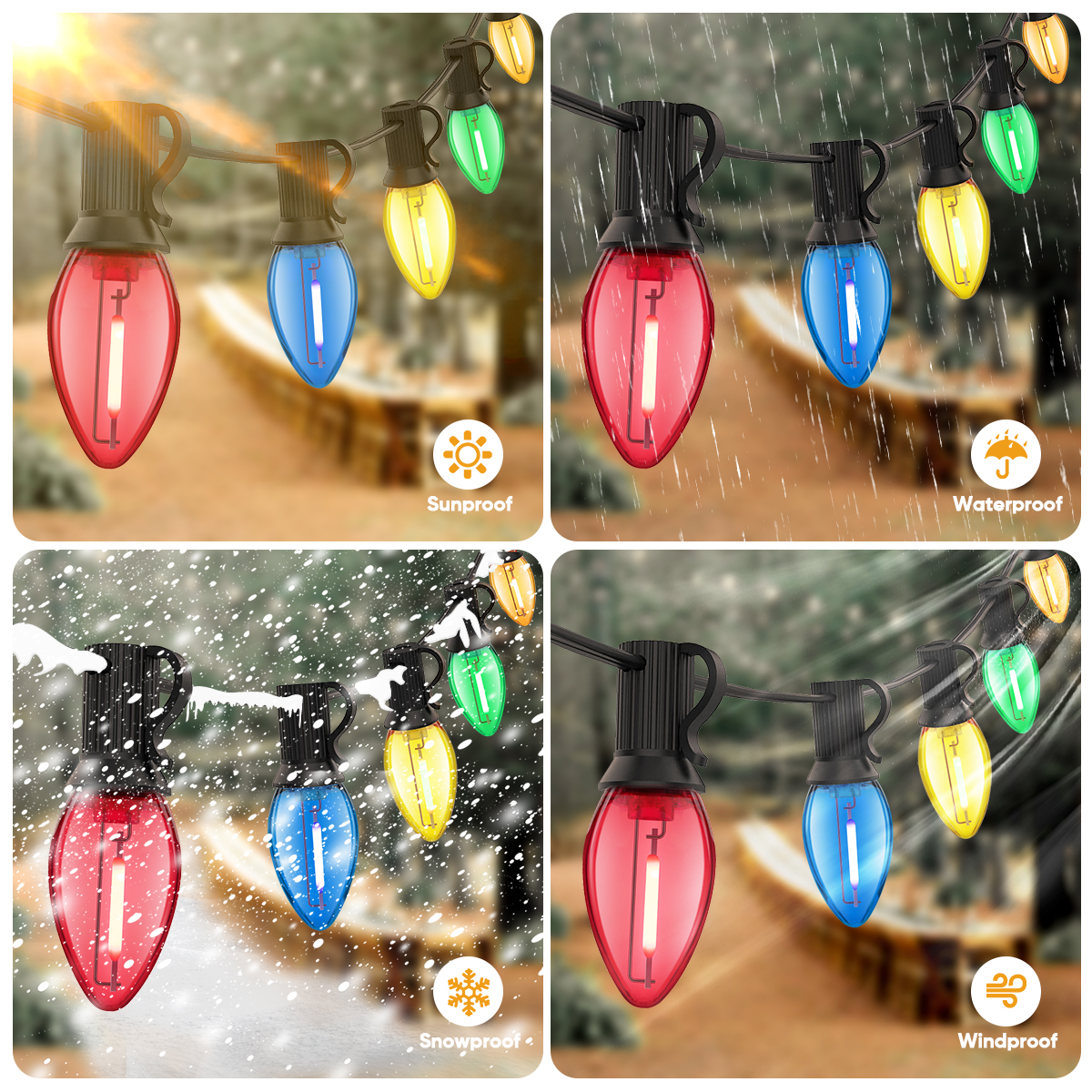 Plastics C7 Street Garland E12 - Outdoor Lighting Uk ulasan dan harga