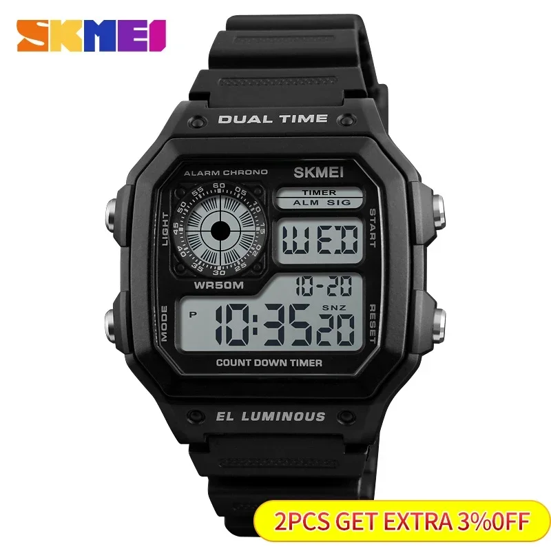 SKMEI 1299 Fashion Men PU Stra - Outdoor Lighting Zones ulasan dan harga