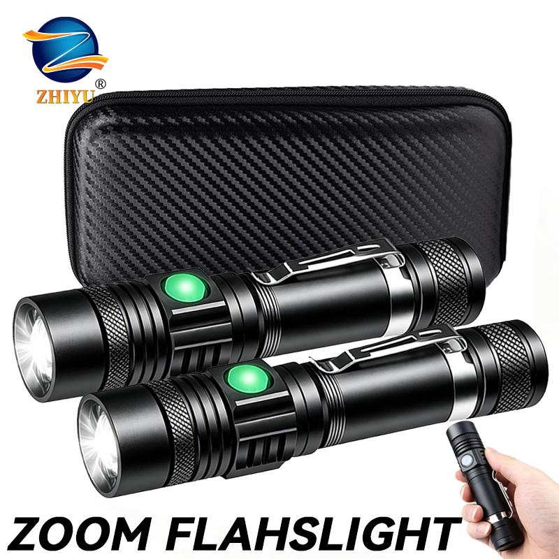T6 LED Rechargeable Flashlight - Zinc Outdoor Lighting ulasan dan harga