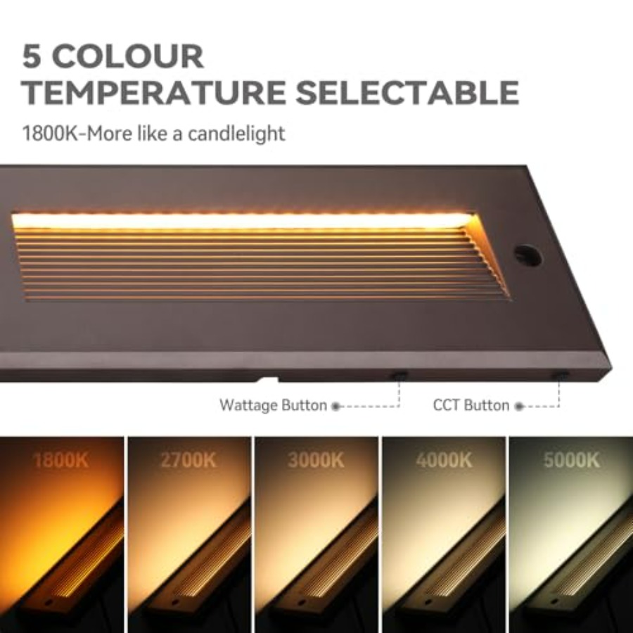 5W/4W/3W Dimmable 5CCT Low Vol - Outdoor Lighting For Steps ulasan dan harga