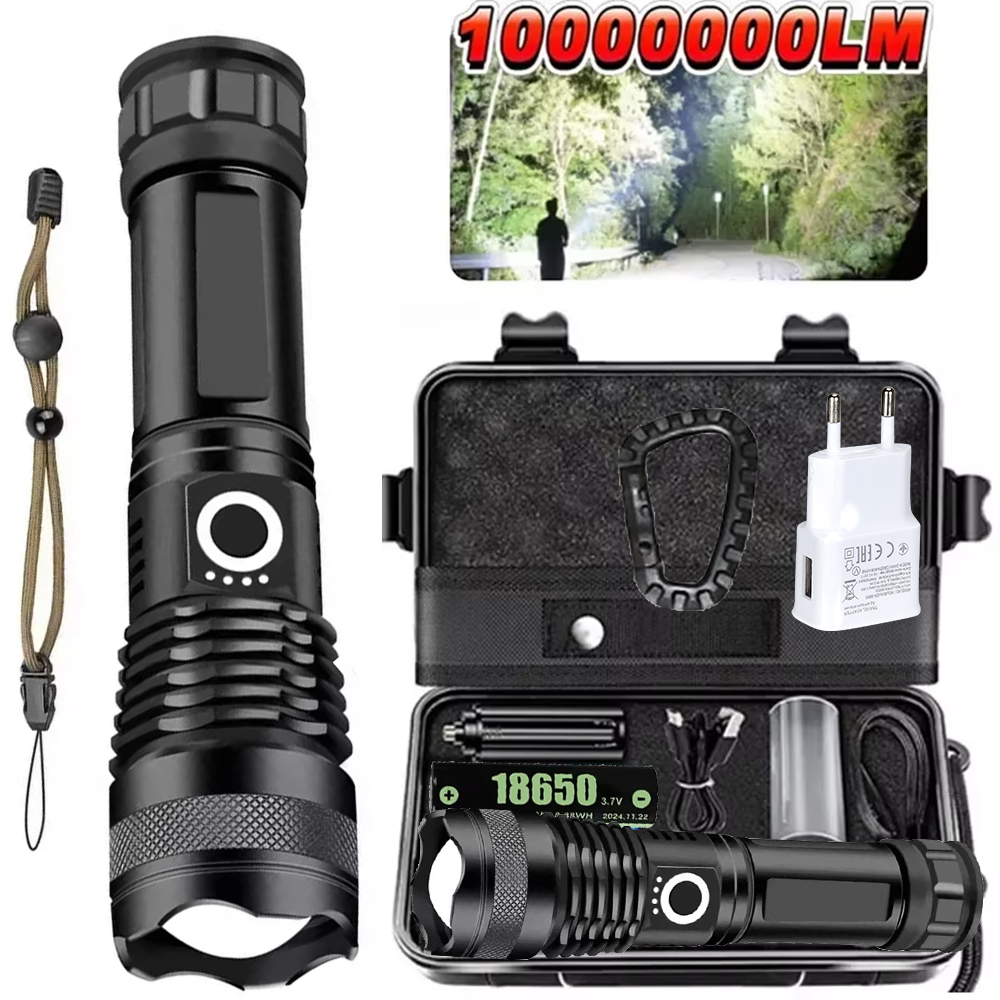 High Power LED Flashlight Rech - Outdoor Lighting Portable ulasan dan harga